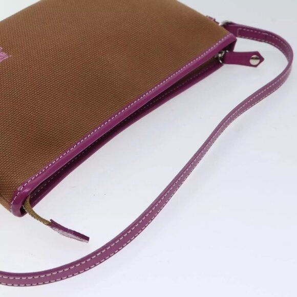 BURBERRY Blue Label Shoulder Bag Canvas 2way Brown Auth - Picture 7 of 16